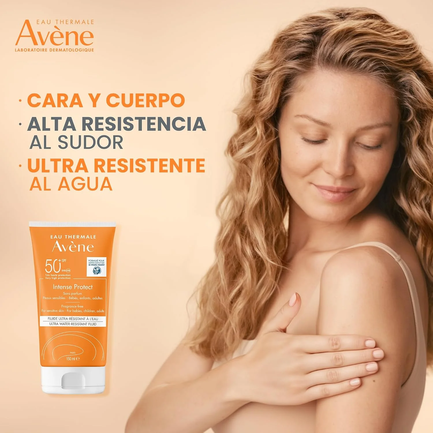 Avene Intense Protect, Protector corporal Solar FPS 50+, 150ml - Image 3