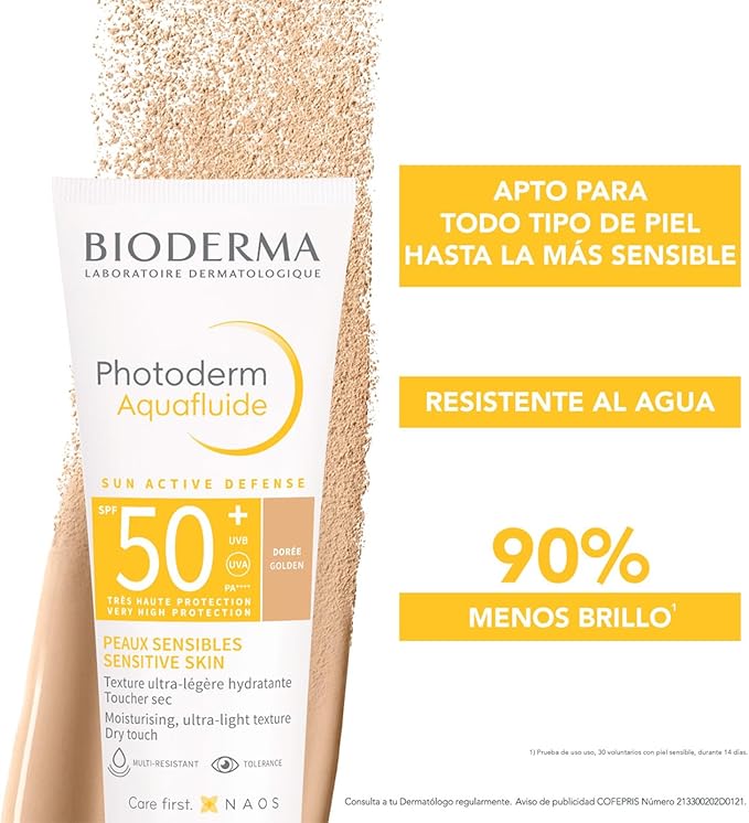 Bioderma Photoderm Aquafluide Doree FPS50+ 30 ML - Image 3