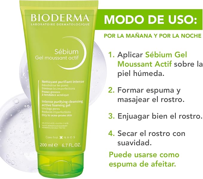 Bioderma Sébium Gel Moussant Actif, 200 ml - Image 3