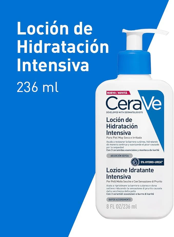 CeraVe Loción de Hidratación Intensiva para piel muy seca con mejora inmediata de la comezón 236ml - Image 5