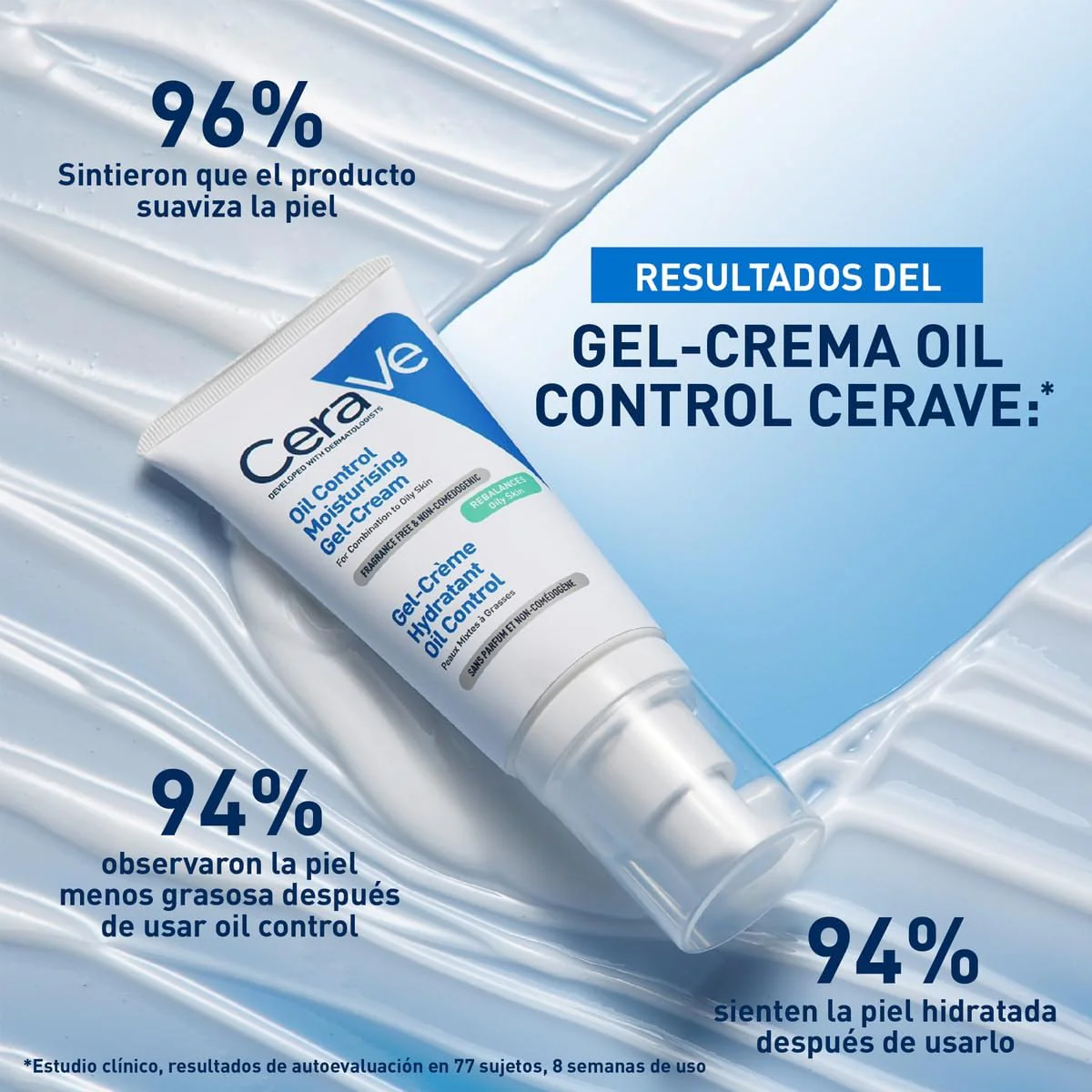 CeraVe Oil Control Gel-Crema Hidratante I Control de Brillo & Hidratación Facial I Formula Ultra-Ligera Para Piel Mixta a Grasa I 52ml - Image 6
