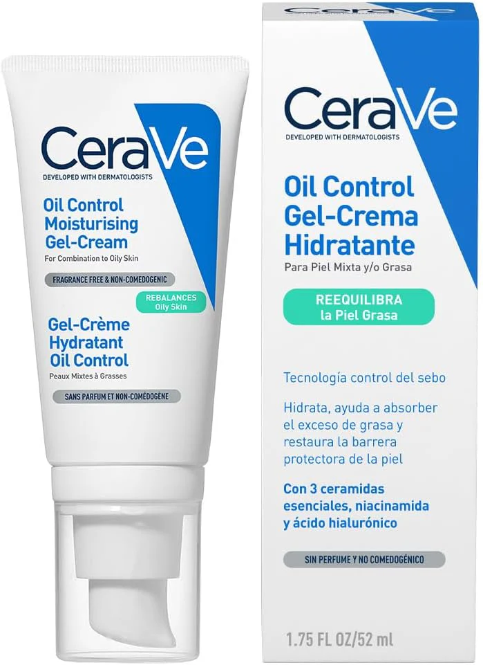 CeraVe Oil Control Gel-Crema Hidratante I Control de Brillo & Hidratación Facial I Formula Ultra-Ligera Para Piel Mixta a Grasa I 52ml - Image 9