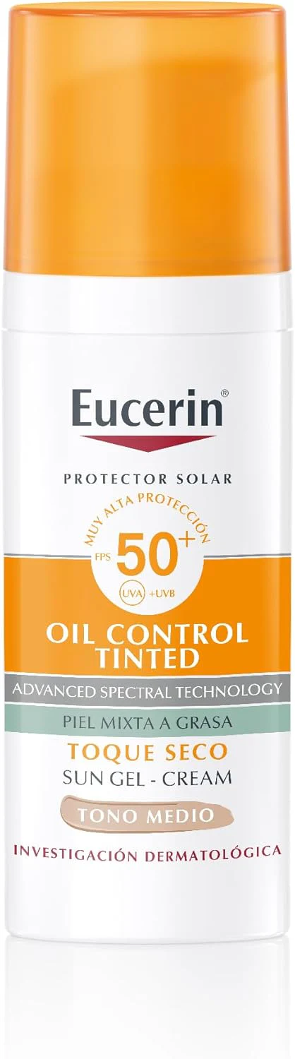 Eucerin Sun Face Oil Control FPS 50+ Tono Medio Control de Brillo (50 ml) Efecto Mate - Image 9
