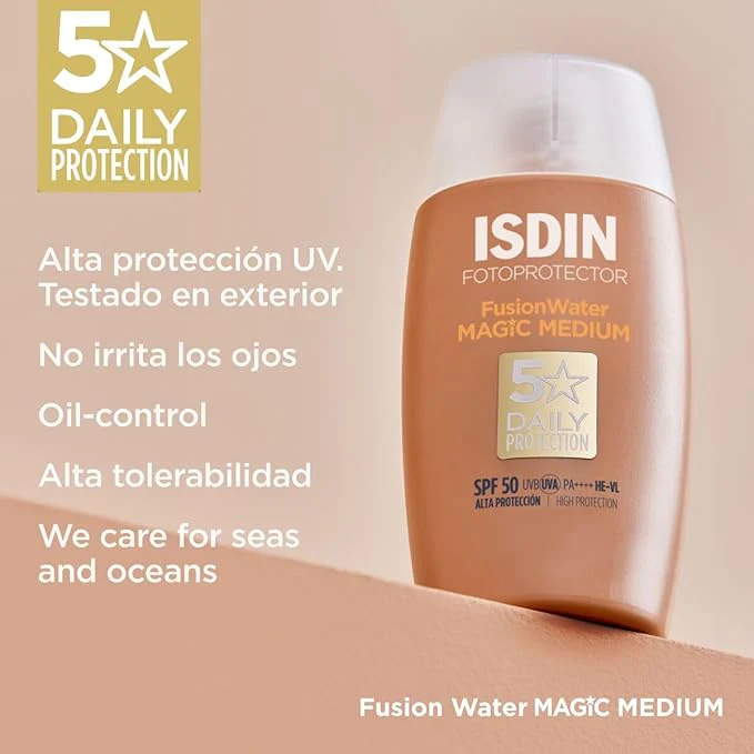 ISDIN Fotoprotector Fusion Water Magic Medium COLOR SPF 50, 50ml - Image 6