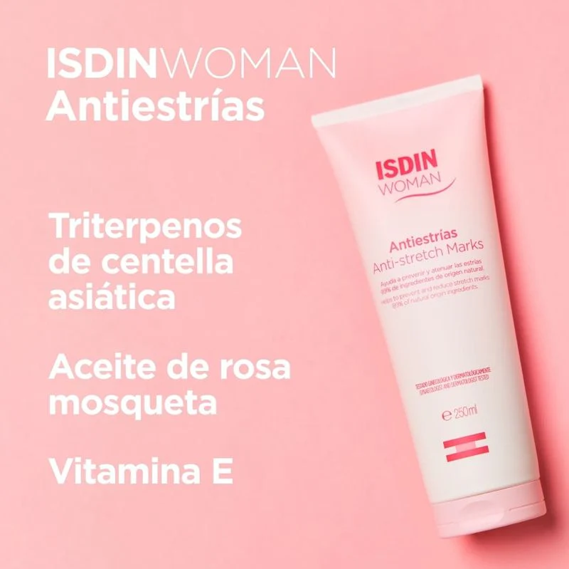 ISDIN Woman Antiestrías Crema para Prevenir y Atenuar las Estrías 250ml - Image 6