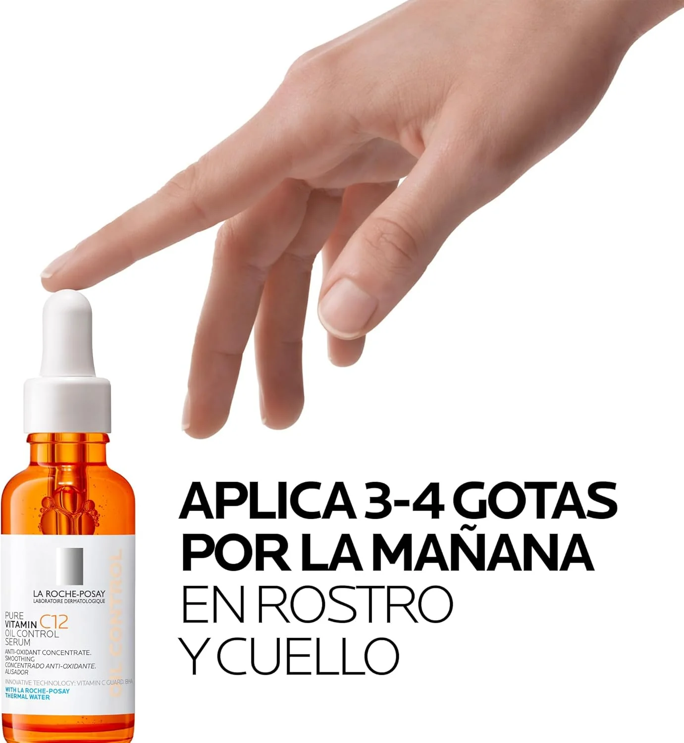 La Roche Posay Pure Vitamin C12 Oil Control Serum 30ml Serum anti-oxidante con 12% de Vitamina C y Ácido Salicílico para piel mixta a grasa - Image 5