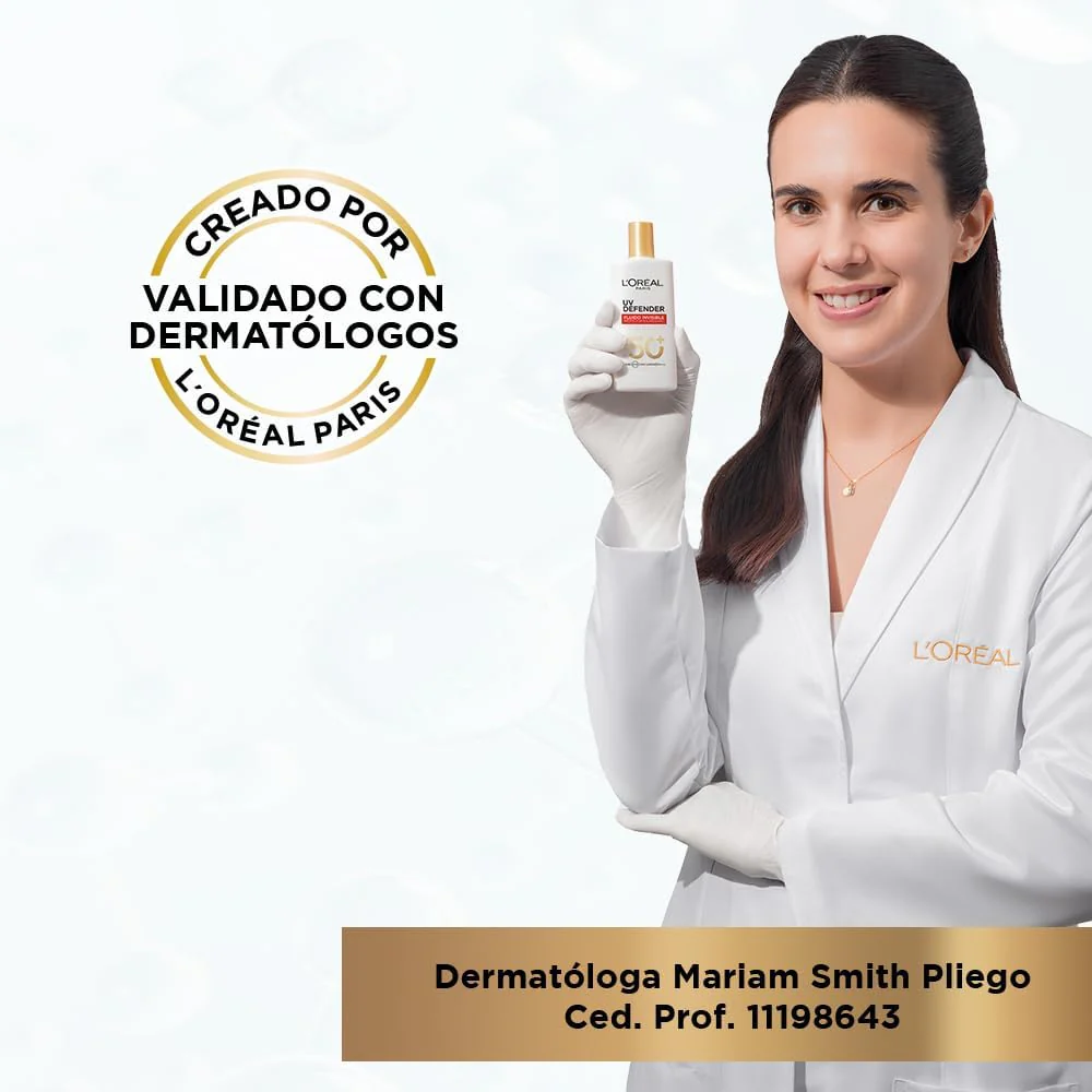 L'Oréal Paris, Protector Solar Diario FPS50+ UV Defender Fluido Invisible con ácido hialurónico, hidrata, previene líneas de expresión y protege de rayos UV, 40ml - Image 10