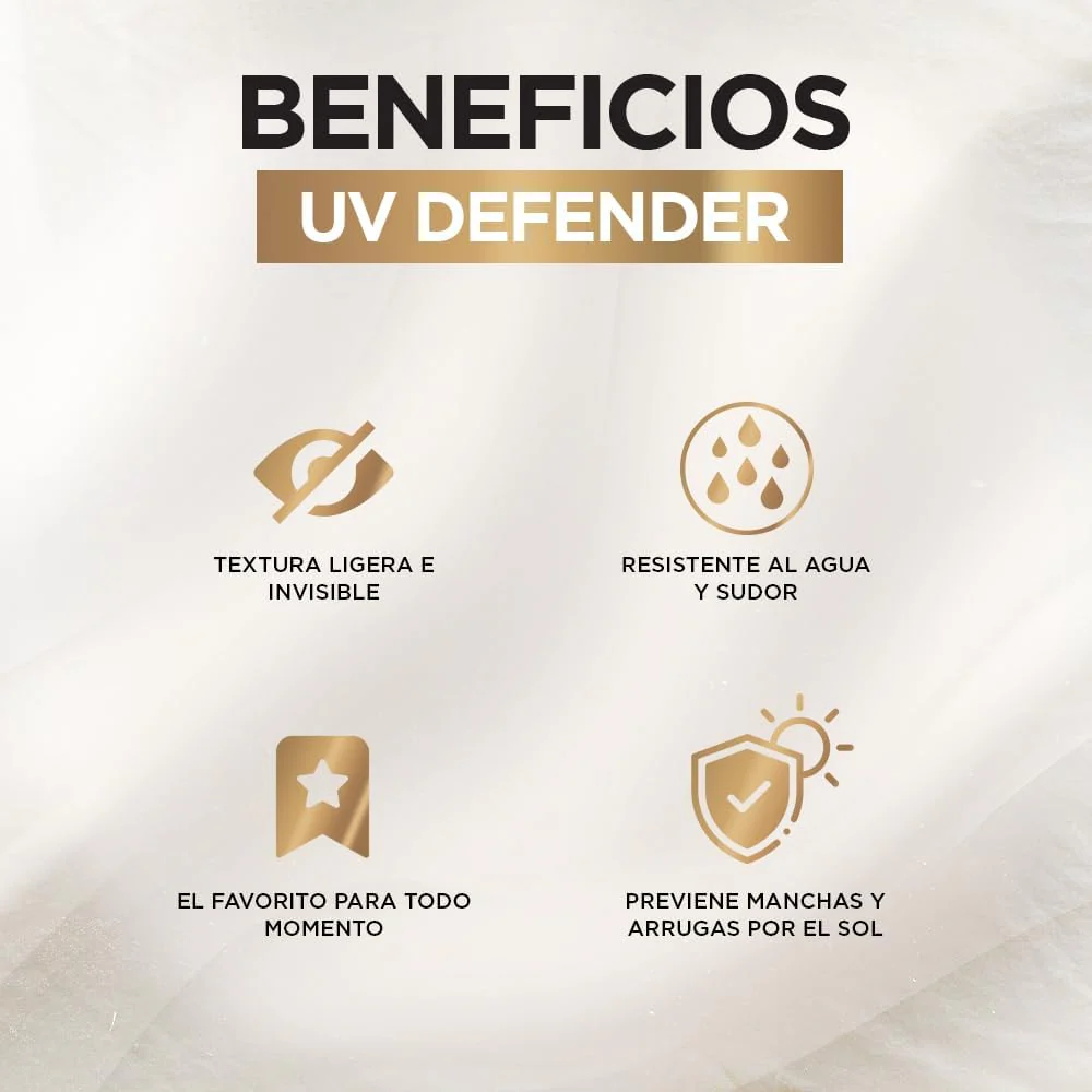L'Oréal Paris, Protector Solar Diario FPS50+ UV Defender Fluido Invisible con ácido hialurónico, hidrata, previene líneas de expresión y protege de rayos UV, 40ml - Image 9